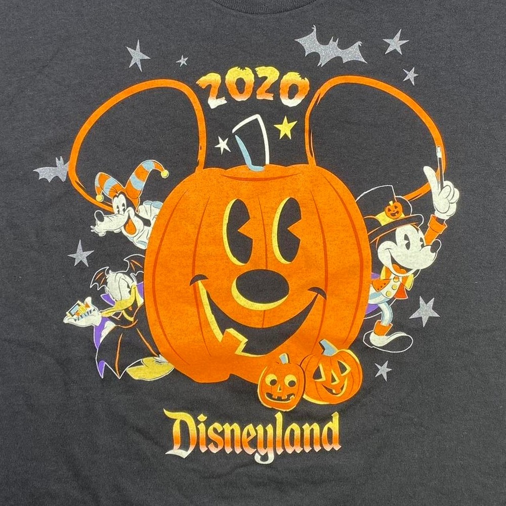 2020 Disney x Halloween Mickey Mouse pumpkin orange shirt